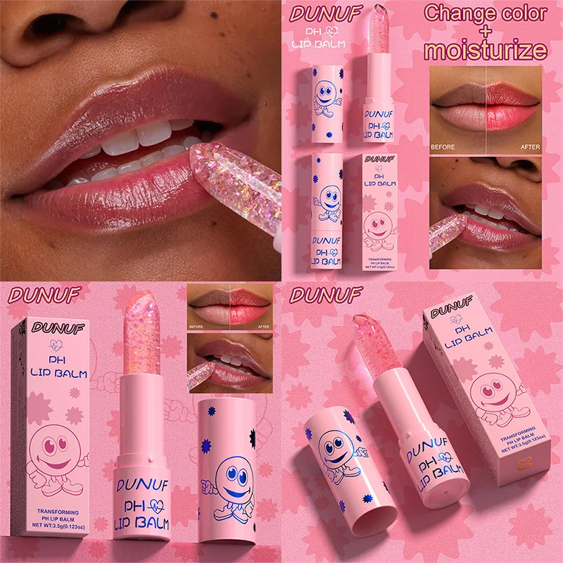 Hidratante PH Lip Balm, Clear Crystal Jelly Lip Gloss, Água Espelho, Glow Lip Plumper,Lip Care Maquiagem, Fade Lines