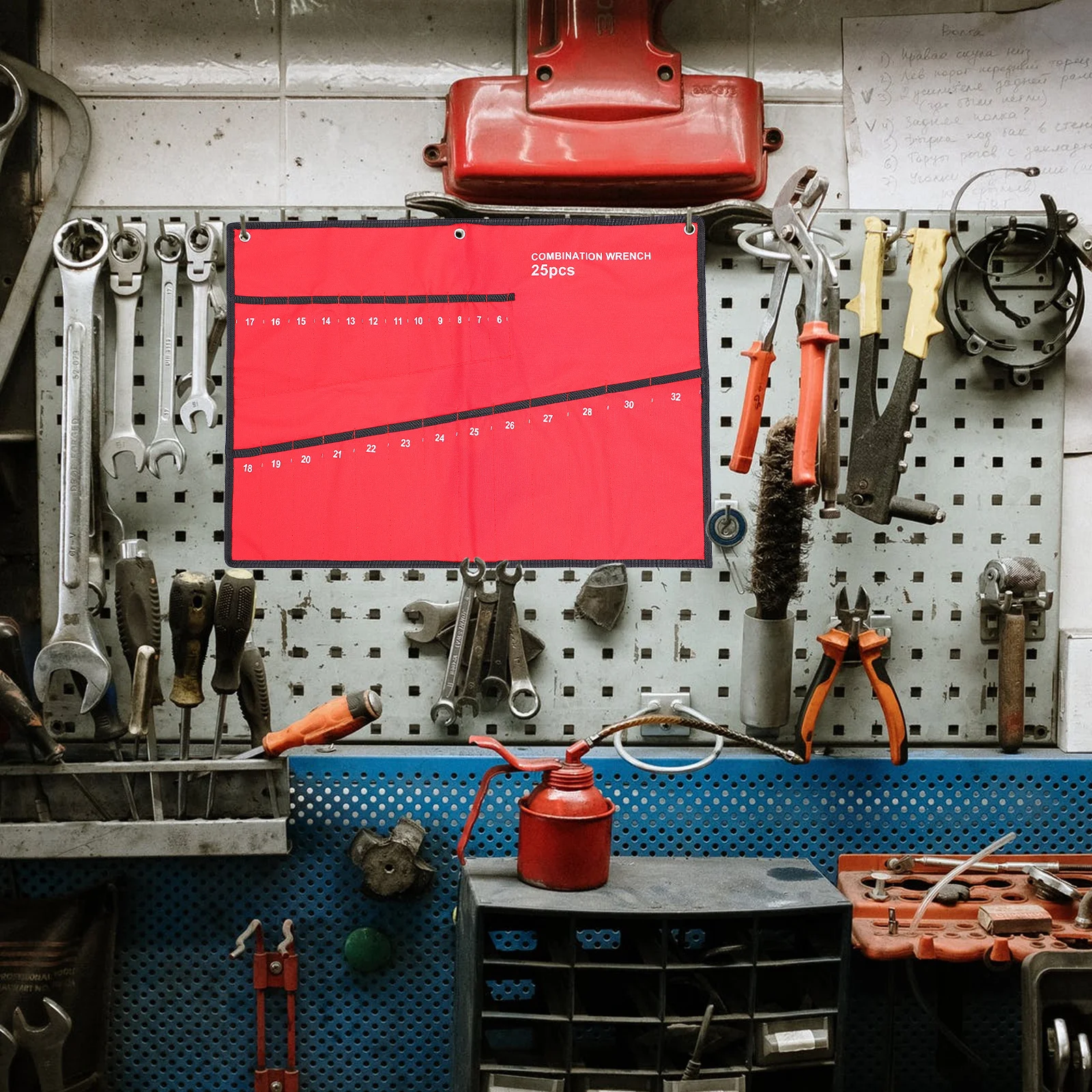 Durable Canvas Tool Bag Multi Functional Pouch Portable Storage Organizer Wrench Kit Repair Pouch Set Handy Tool Carrier