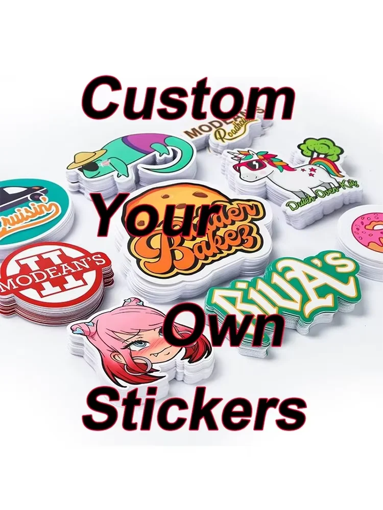 Customized stickers waterproof pvc self-adhesive custom logo trademark printing friendly die-cut stickers multi-purpose