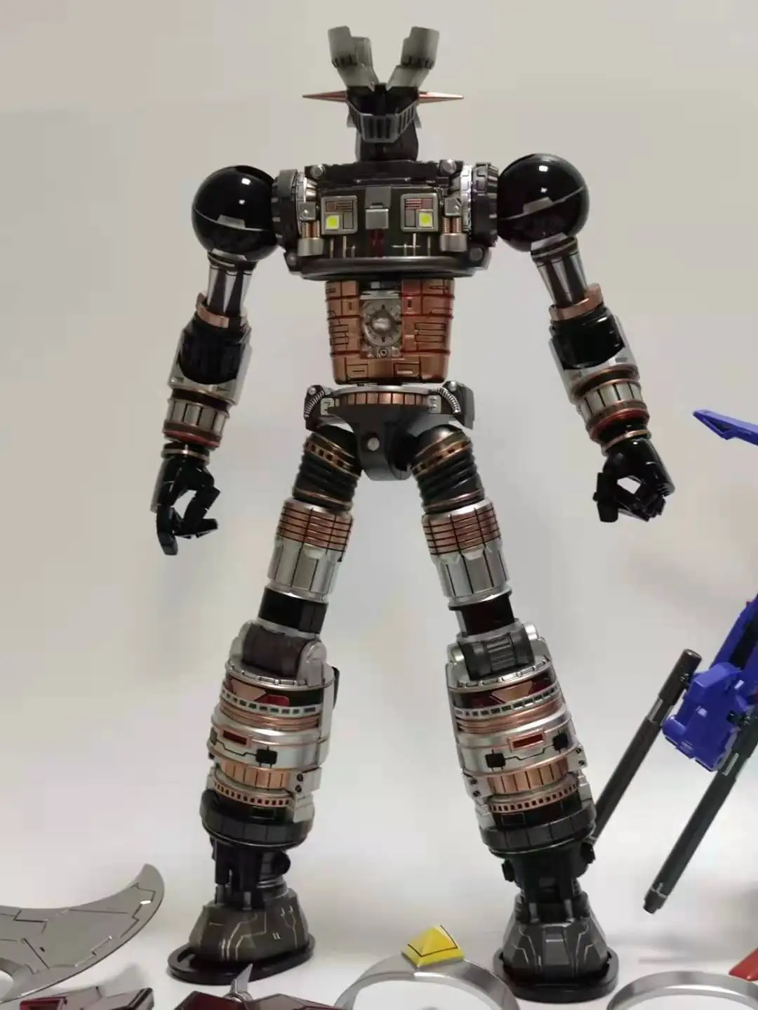 Baru dalam stok 37CM King Arts Mazinger Z kebesaran CR02 CR-02 warna hitam primer mainan Robot figur aksi KO