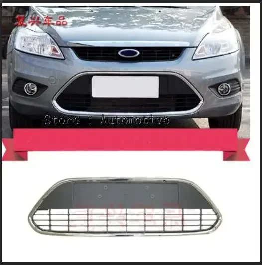 car-styling ABS chrome front rear fog lamps cover trim For Ford Focus 2009 2010 2011 2012  4door Grille Around Trim Racing Grill