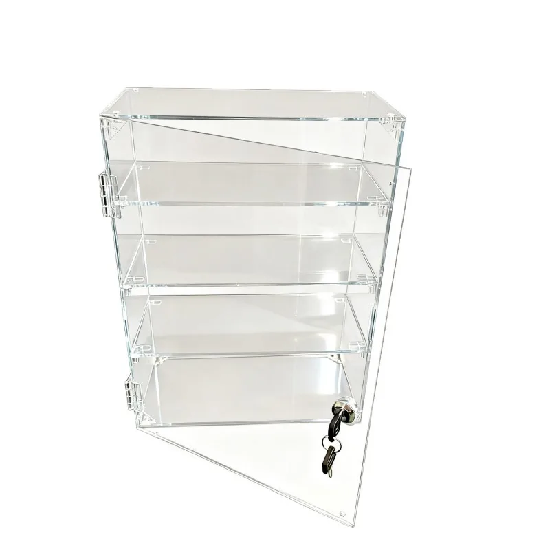 Transparent Acrylic Display Cabinet with Lock Storage Organizer for Figures Handheld Phone Toy Model Removable Display Racks New