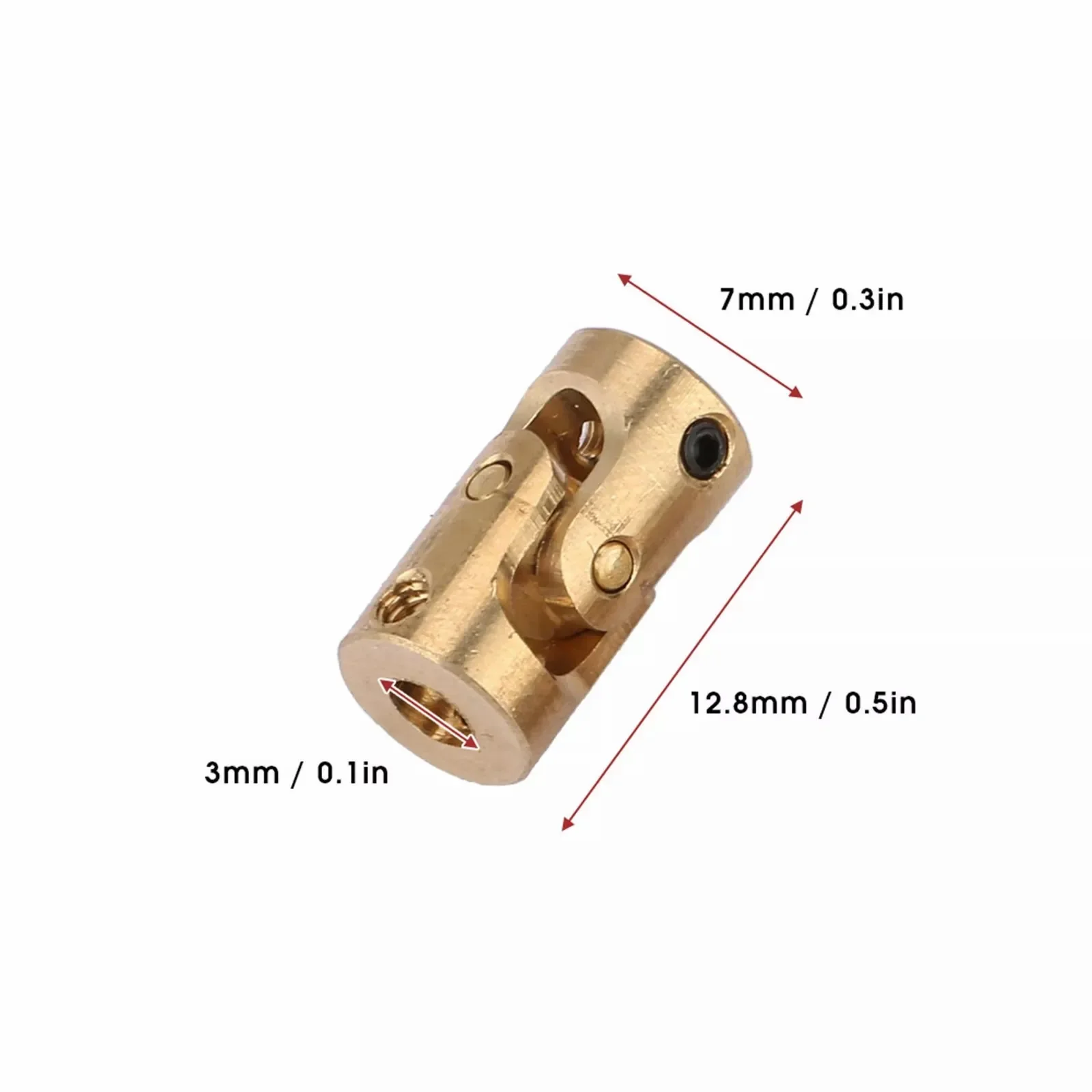 10pcs 3mm*3mm Brass Motor Shaft Gimbal RC Boat Car Metal Universal Joint Coupling Cardan Joint