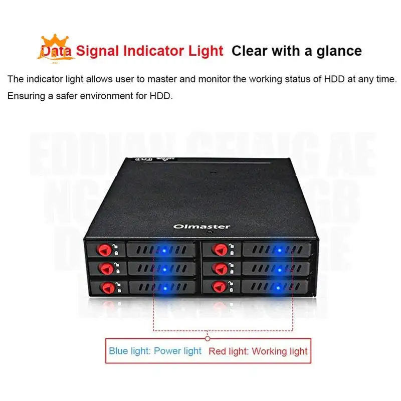 

A08E-Oimaster 6-Bay 2.5Inch SATA SSD HDD Enclosure Mobile Rack/Enclosure Hard Disk Enclosure Rack Data Storage For 5.25 Drive Ba