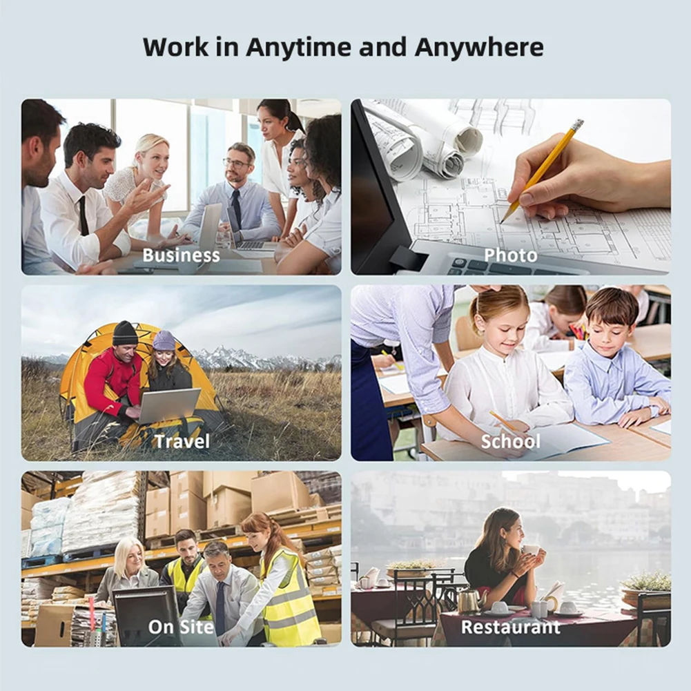 طابعة حرارية محمولة مقاس A4 بدون حبر، طابعة سفر محمولة لاسلكية متوافقة مع تقنية Bluetooth مع ورق طباعة للهواتف الذكية والكمبيوتر الشخصي