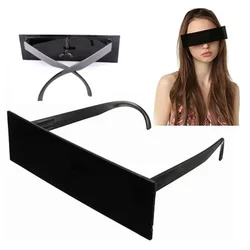 Black Rectangular Square Sunglasses Fancy Glasses  Props Censorship Black Eye Covered Bar Sunglasses for Xmas Party Cosplay