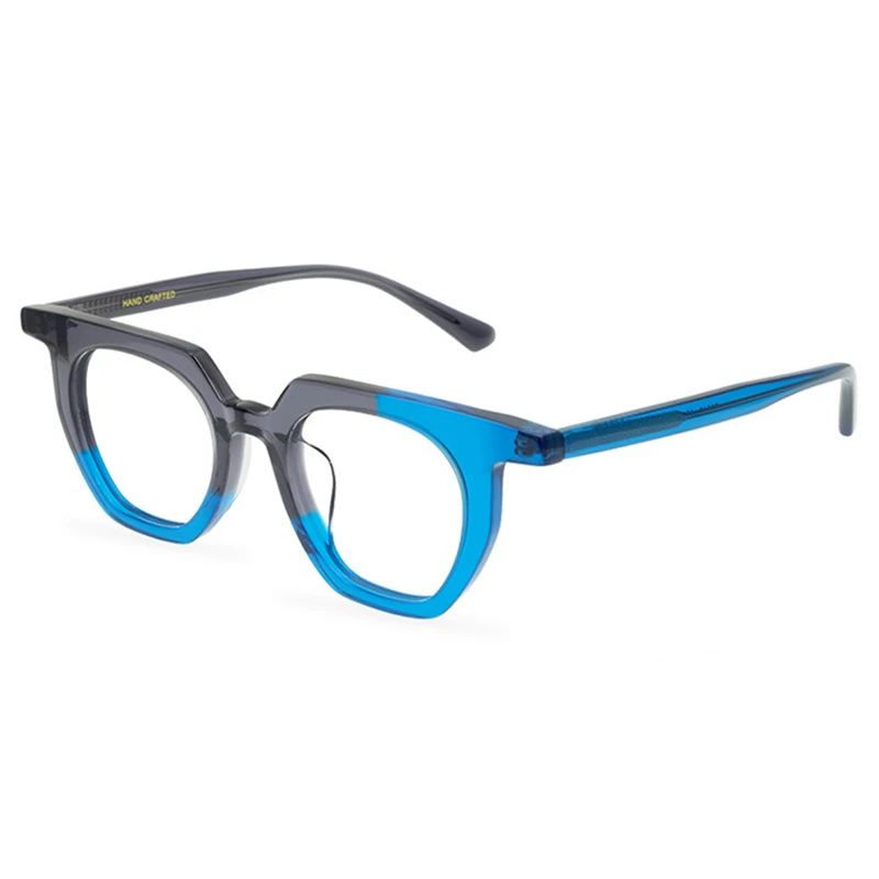 

Belight Optiacl Fancy Contrast Color Acetate Irregular Shape Glasses Frame Men Women Prescription Eyeglasses Eyewear 76812