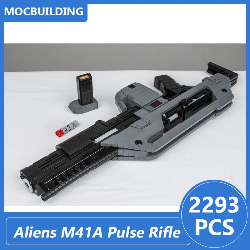 Aliens M41A Pulse 1:1 Scale Moc Building Blocks Space Diy Assemble Bricks Educational Military Display Xmas Toys Gifts 2293PCS