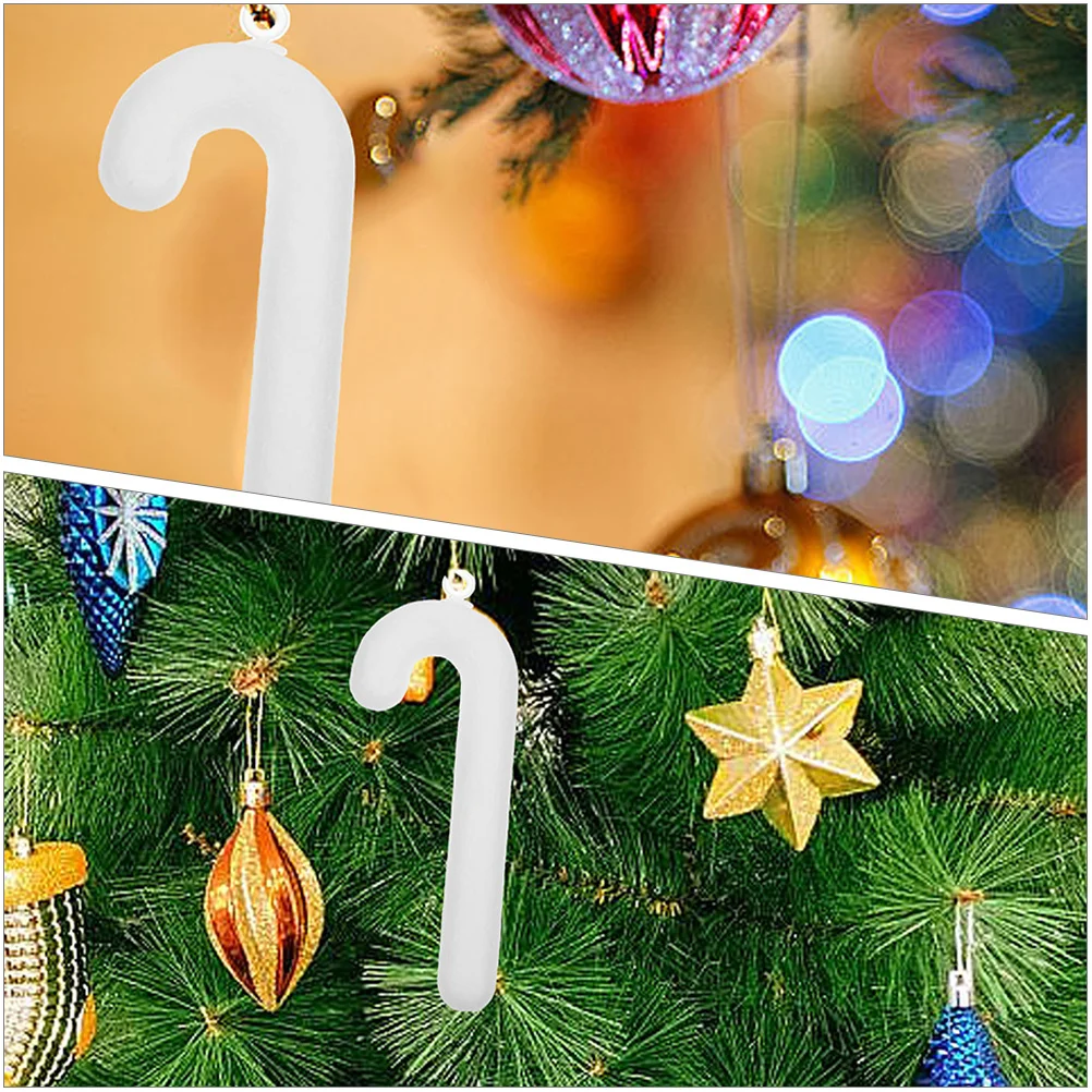 

10Pcs Foam Xmas Tree Crutch Pendant Christmas Hanging Decorations Xmas Tree Ornaments Holiday Party Decor Props
