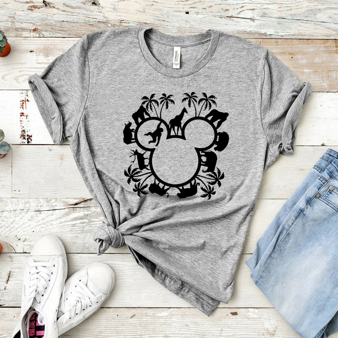 

Футболка в стиле сафари, зоопарк, животное, Королевство, женская футболка в стиле сафари, мышь, женские футболки, Семейные футболки с героями мультфильмов