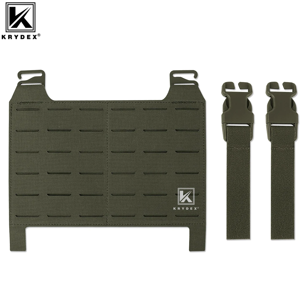 KRYDEX Hunting Accessories Tactical MOLLE Front Panel Detachable Flap Adapt G Hook Buckle For Chest Rig FCPC Vest Ranger Green