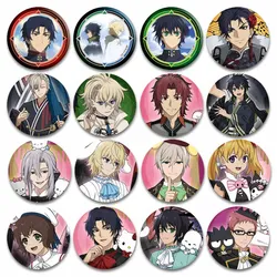 Seraph of The End Button Pins Cartoon Character Guren Ichinose Yuichiro Mikaela Brooch Backpack Hat Bag Collar Accessories Badge