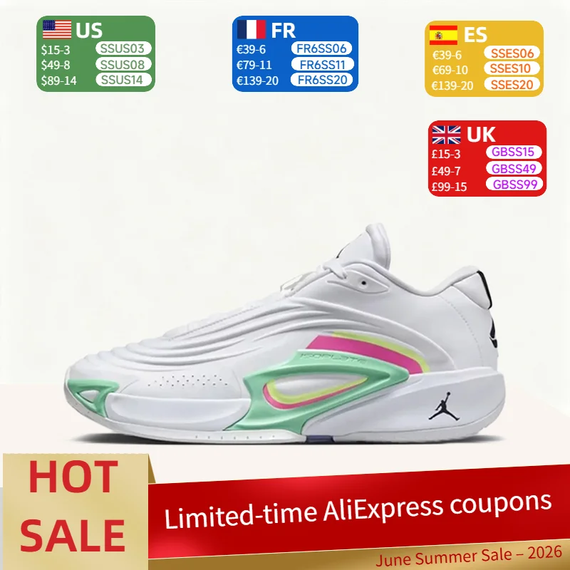 

Nike Jordan Luka 3 PF Lightweight, Cushioned, Non-Slip Low-Top Basketball Shoes for Men in White and Green HQ5055-107