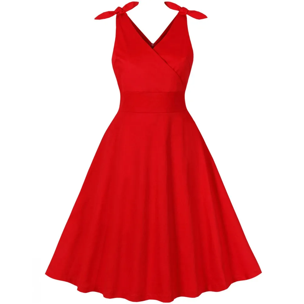 Women Summer Pin Up Casual Party Dress 2024 Sleeveless Retro Robe 60s 50s Vintage Rockabilly 1960s 1950s Swing Dress Vestidos