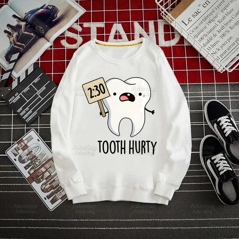 Aesthetic Funny Tooth Dentist Kawaii Hoodie Sweatshirts Women Pullover Harajuku Women\'s Hoodie Casual Fashion Clothes