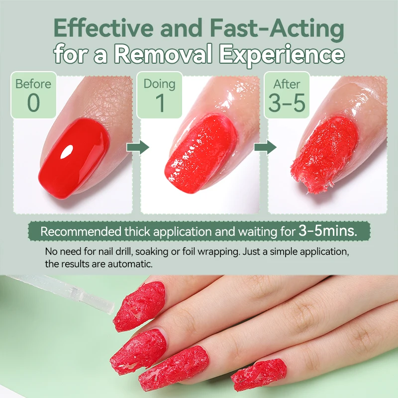 BORN PRETTY PRO 15ml Nowa Wersja Nietoksyczny Płyn do Usuwania Lakieru do Paznokci Szybkie Rozpuszczanie Magiczny Żelowy Lakier do Paznokci