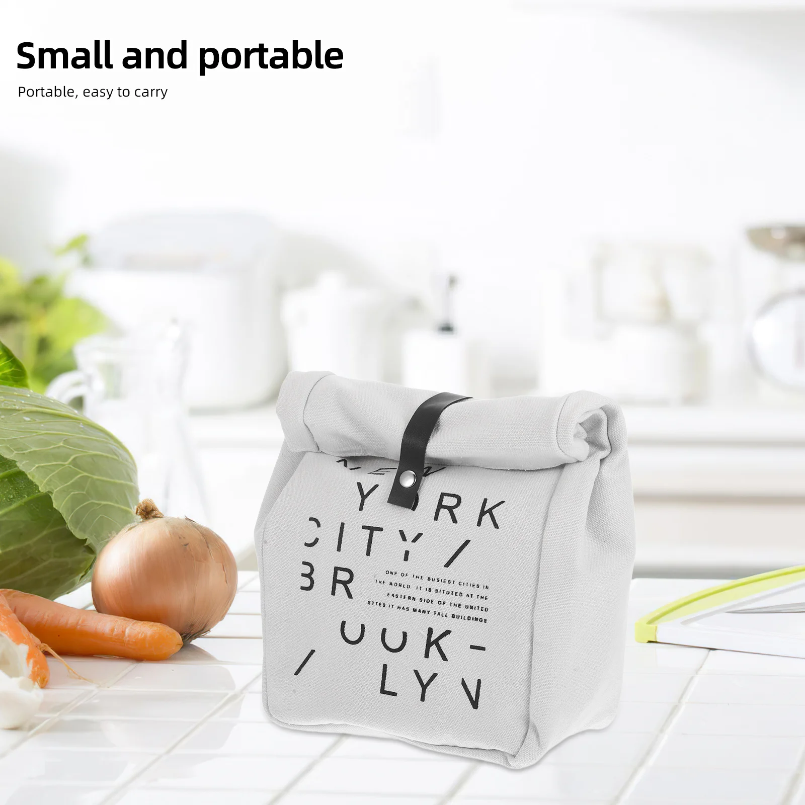 

Reusable Canvas Insulated Lunch Tote Large Capacity Waterproof Foldable Cooler Bag For Working Women Lightweight