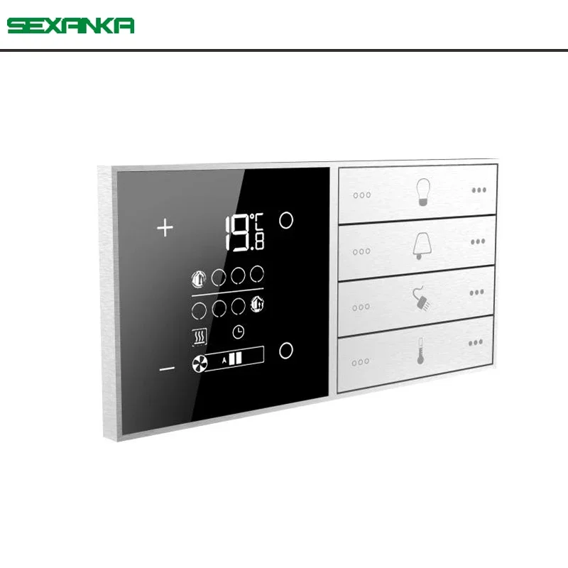 Sesanka KNX EIB produsen profesional, bangunan pintar sistem kontrol Panel sentuh KNX layar sentuh 4 inci