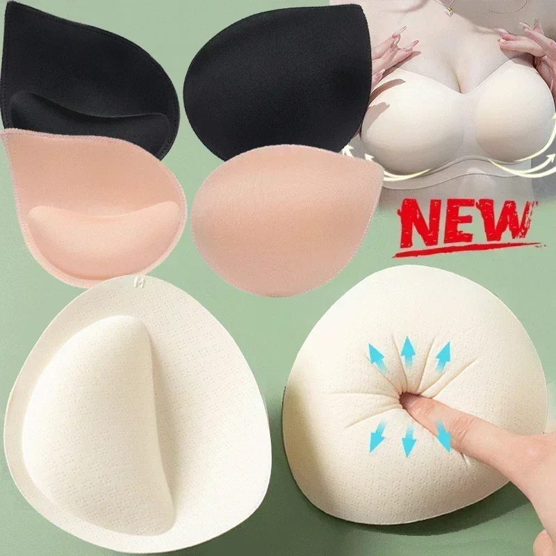 3D Removable Push Up Bra Pads Inserts Women Underwear Breast Lift Breathable Sponge Padded Bra Pad Lining Swimsuit Bra Insert