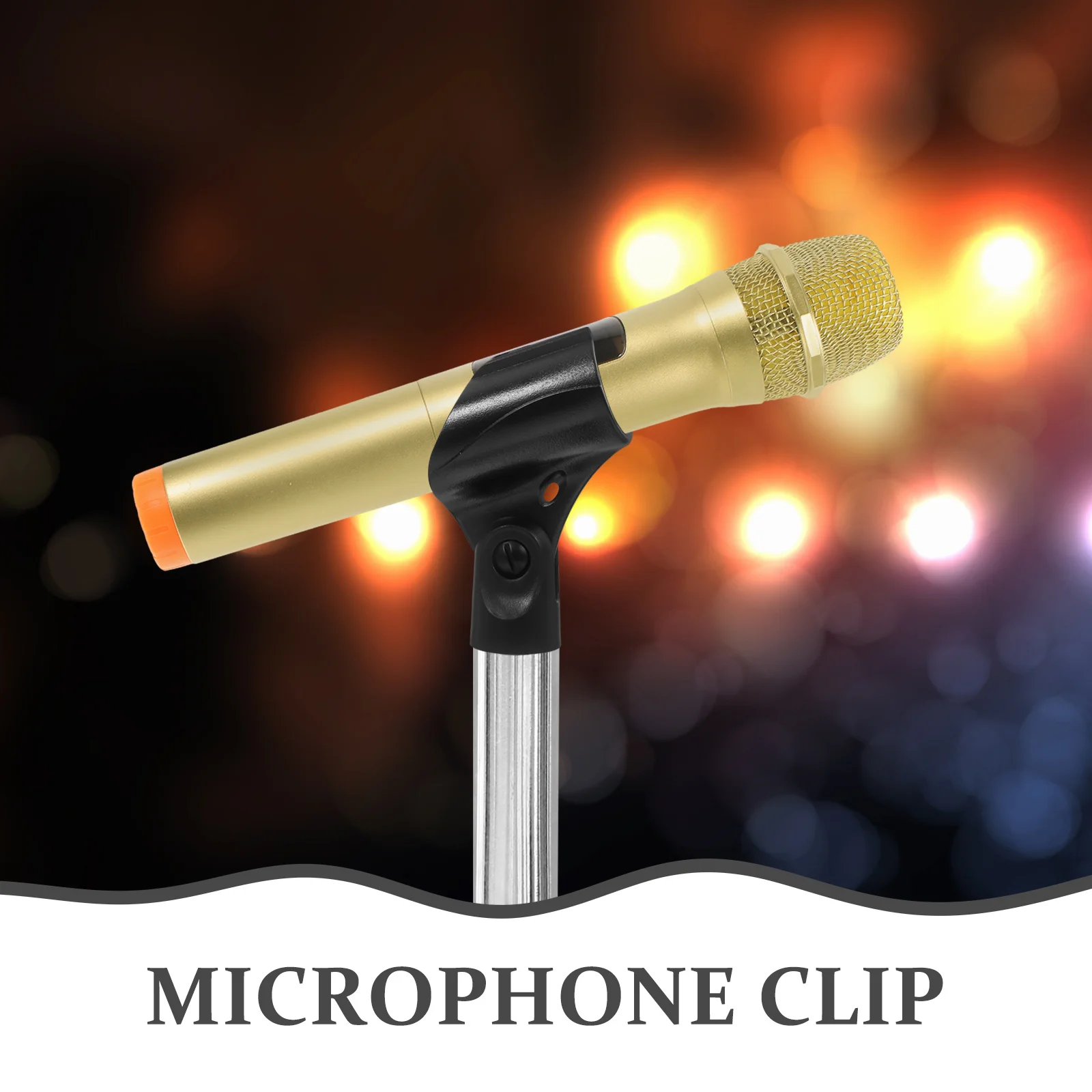 

Microphone Clip Holder Plastic Copper Material Stable Grip on Microphones Easy to Use and Maintain Home Mic Holder