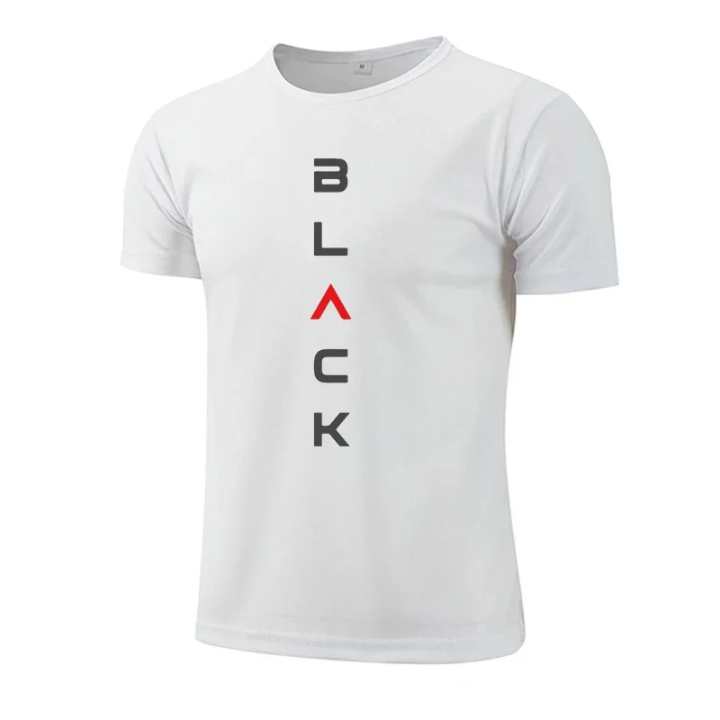 Schnelltrocknende Herren-T-Shirts mit Aufdruck, Lässige Sport- und Trainingskleidung, Kurzarm, Leichte Outdoor-Marathon-Bekleidung, Sommer 2026 Mesh-T-Shirts