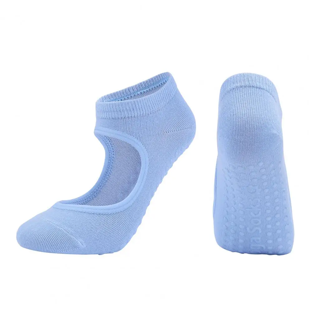 1 Pair Women Silicone Yoga Socks Dance Fitness Anti-slip Socks Ladies Gym Fitness Ballet Sport Socks