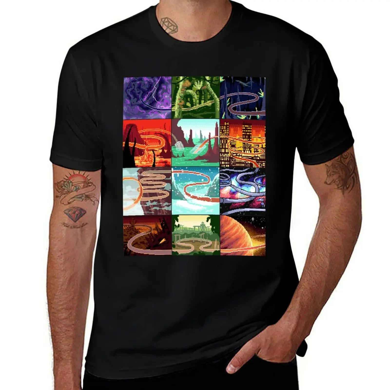 Pixel Realms T-Shirt Holiday Outdoor T-Shirt