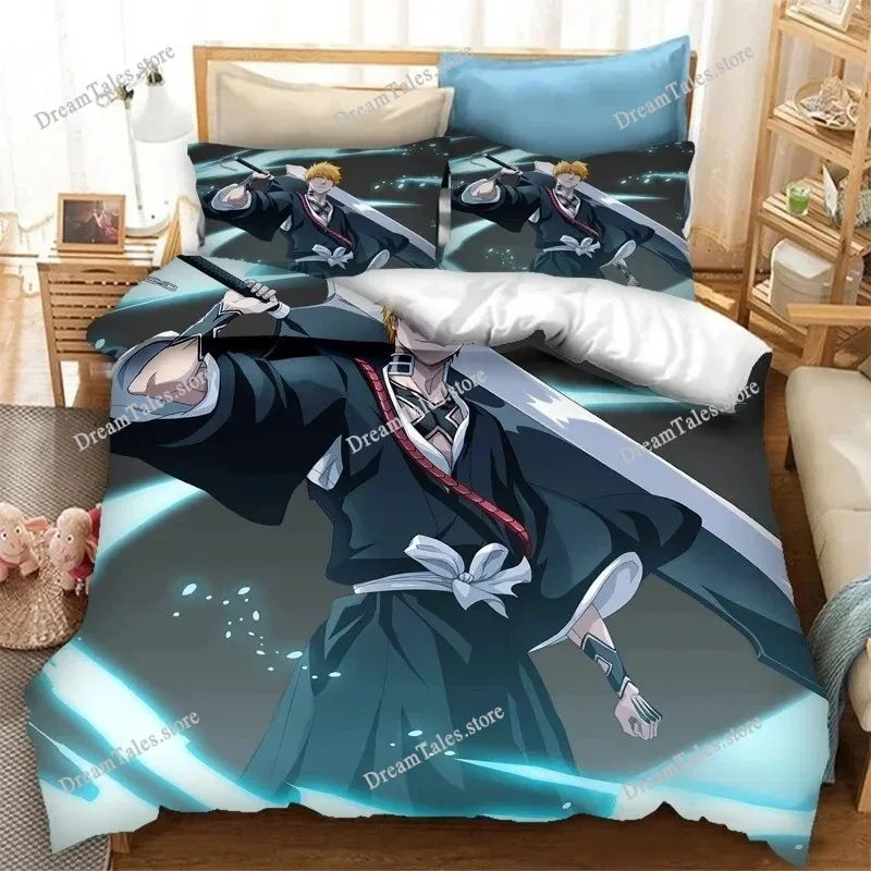

Bleach Thousand-Year Blood War Bedding Set Cartoon Anime Set Adult Kid Bedroom Duvet Cover Sets 3D Print Anime Luxury Gift741