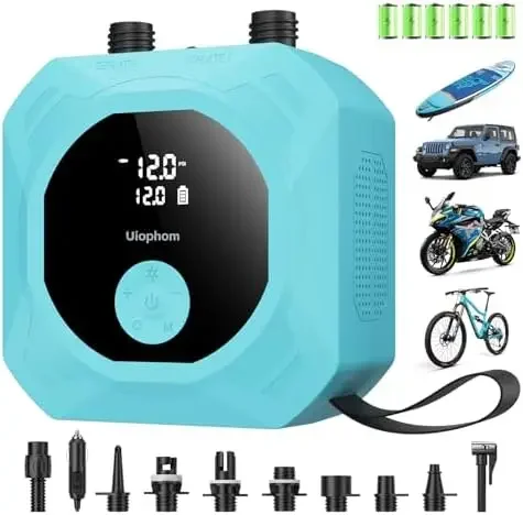 50PSI Paddle Board Electric Pump, Rechargeable SUP Pump 15,600mAh, Intelligent Dual Stage Iation & lation, Auto-Off for
