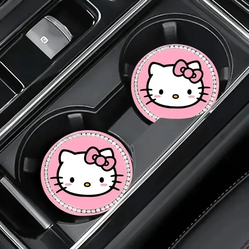 1 pz simpatico cartone animato KT gatto antiscivolo isolamento termico cuscinetti per tazze tappetino Hello Kitty sottobicchiere per auto portabicchieri multifunzionale decorazione