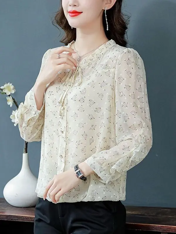 長袖シャツレディースサテンボタンダウントップススリムフィットプレッピーフェミニンレトロカレッジスタイルミニマリストユースランタンスリーブ