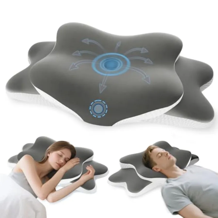 

Подушка для шеи и плеч с эффектом памяти, эргономичная контурная подушка для сна на боку, мягкая охлаждающая подушка для снятия боли в шее и плечах.