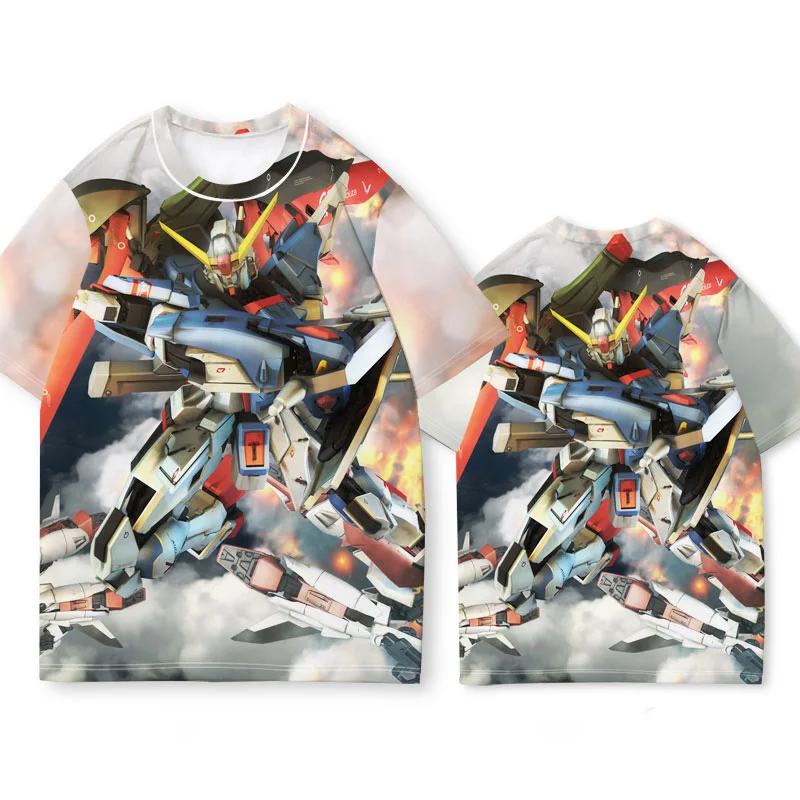 เสื้อยืดลายอนิเมะ Pain Suit Mobile Suit Gundam เสื้อยืดเด็กผู้ชาย เสื้อยืดฤดูร้อน เสื้อยืดลำลองสไตล์สตรีท Mobile Suit Gundam