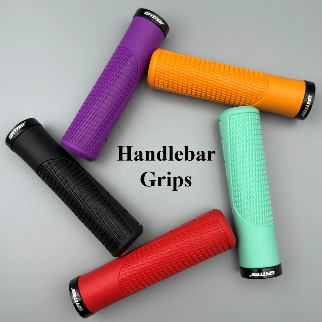 1 Paar Single Lock-On Mountainbike-Griffe 22,2 mm – Gummi-Lenkergriffe mit Aluminiumklemme für MTB, Downhill- und Trail-Reiten