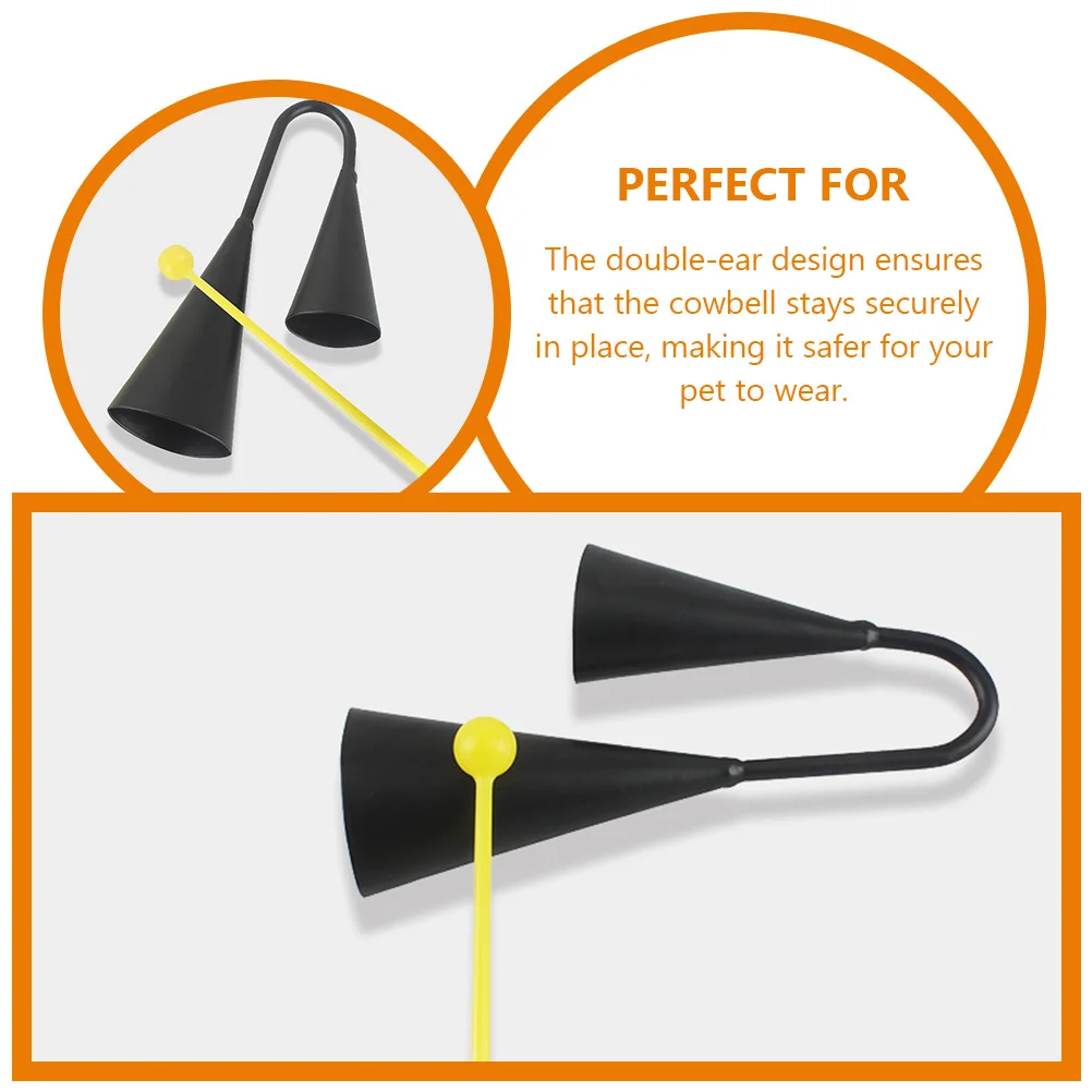 

2 Sets Iron Cow Bell Double-Ear Design Percussion Musical Instrument For Children Loud Sound Rock Latin Music Metal