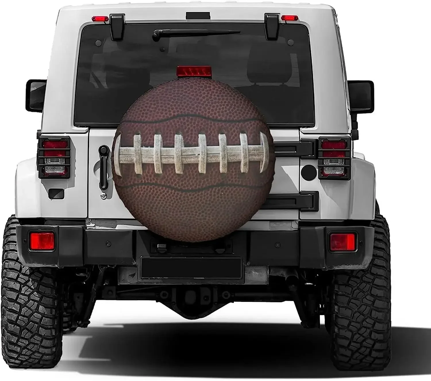 American Football Fun Traditional Sport Close Up Spare Tire Cover Dust-Proof Wheel Tire Cover Fit Trailer RV SUV and Vehicle