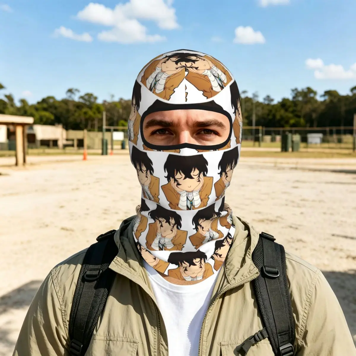 Bungo Stray Dogs Anime Breathable Balaclava Full Face Mask Sun Protection Neck Gaiter For Motorcycle Cycling Fishing Outdoor