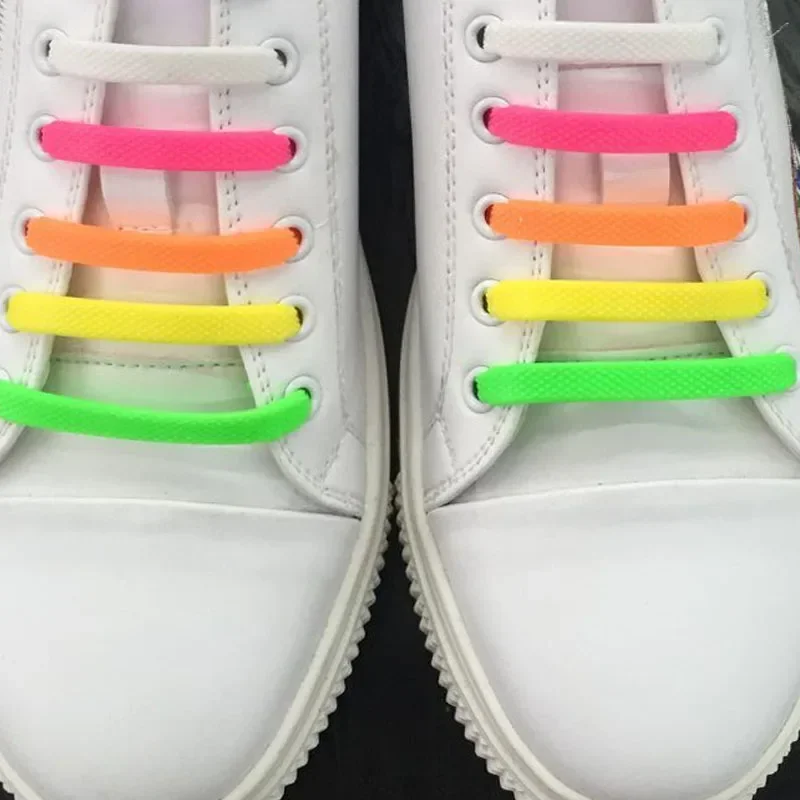 16 Stück Elastische Silikon-Schnürsenkel ohne Binden, Unisex Dehnbare Schuhbänder für Alle Sneaker, Modische Gummiband-Schnürsenkel – Detail 22