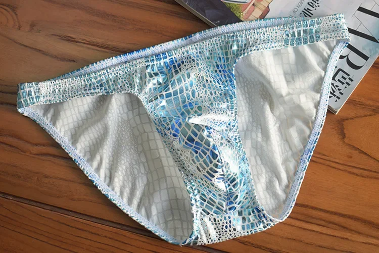 Men's Underwear Briefs Sexy Panties Male Mens Bikini Snake Skin Pattern U Penis Pouch Mens Sexy Underwear Jockstrap Panties - Image 5