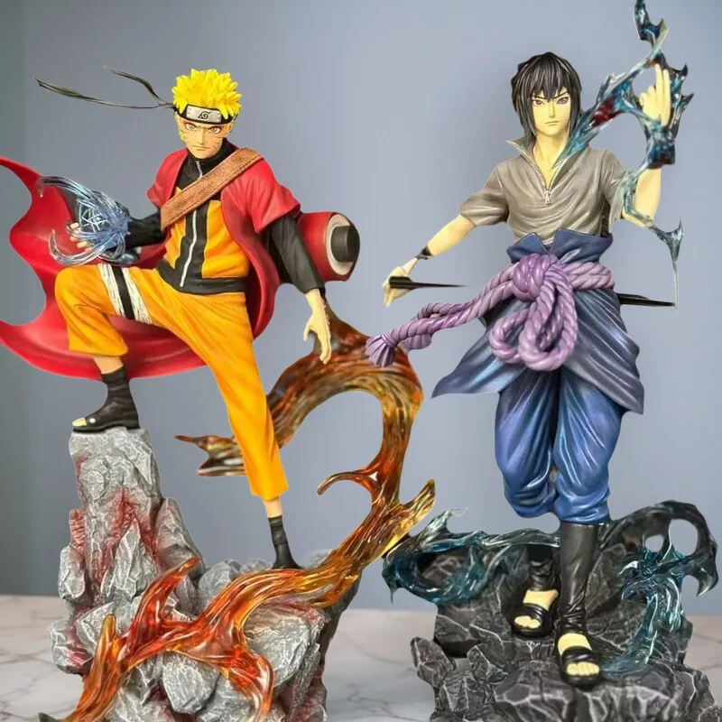 

24 см Наруто Аниме Фигурки Наруто Дэн Саске Сто ниндзя для десяти лет Фигурка Статуя Модель Кукла Коллекция Игрушки Подарки