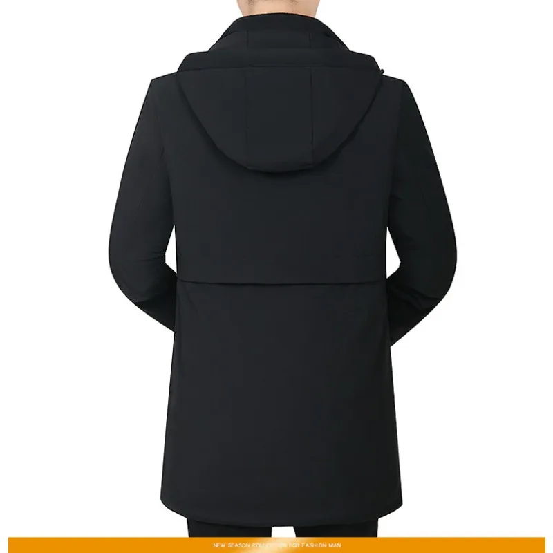 Men Long Thickened Parkas Winter Jacket Luxury Warm Coat Zipper Windproof Windbreaker Thick Cotton-padded Jacket Men Clothing