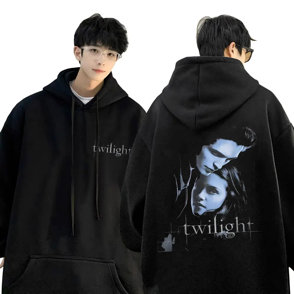 

Twilight Saga Vampire Robert Pattinson Edward Cullen and Bella Graphic Hoodie Men Women's Casual Vintage Oversized Sweatshirt