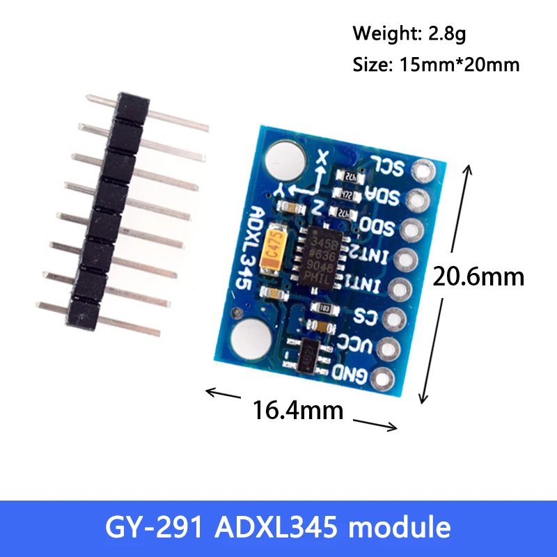 1PCS GY-291 ADXL345 módulo digital de aceleración tres ejes inclinación por gravedad transmisión IIC/SPI en stock