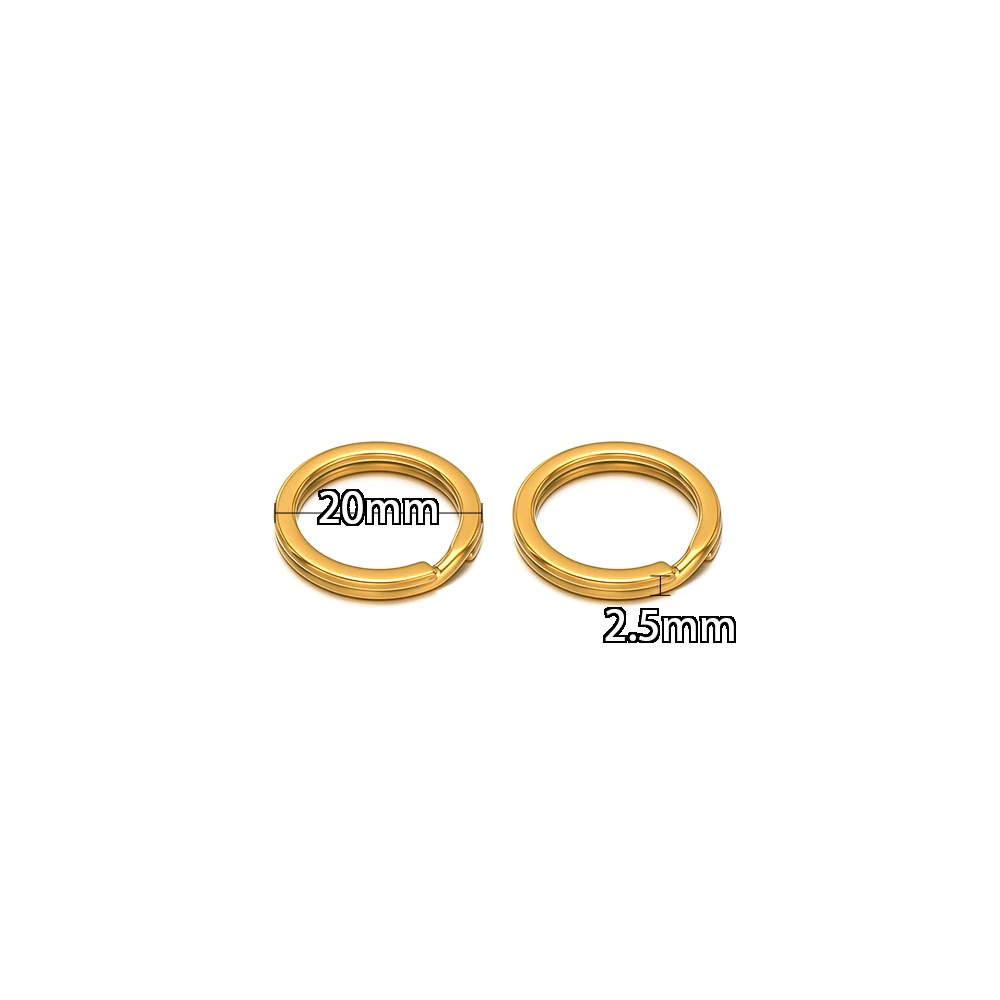 10pcs/lot 304 Stainless Steel Split Rings for Keychains