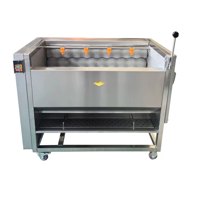

Potato peeling machine Commercial automatic brush type electric cleaning peeling machine