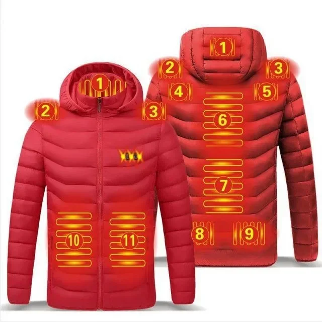 2025 men's 2 4 9 piece USB heating suit winter intelligent thermal underwear electric jacket charging and thermal insulation set