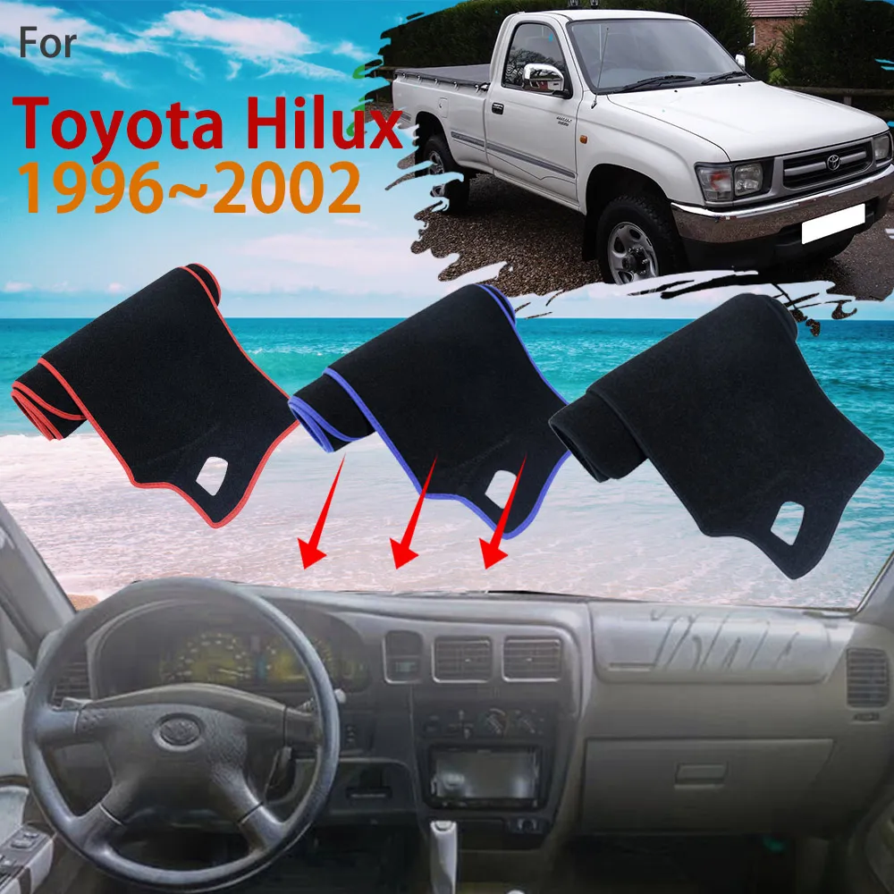 Dashboard Cover Avoid Sun for Toyota Hilux 6th Gen N140 N150 4WD 1996~2002 Sunshade Dash Mat Car Accessories 1998 1999 2000 2001