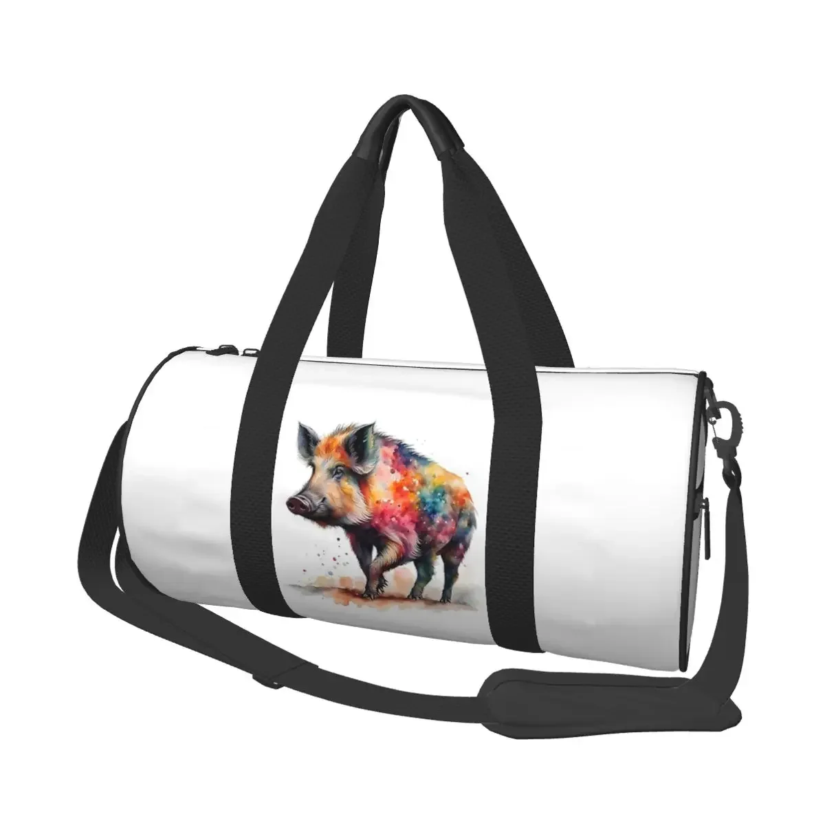 

Colorful Watercolor Wild Boar Pig Large Duffle Gym Bag Multi-Functional Duffle Travel Bags Handbags Fitness bag