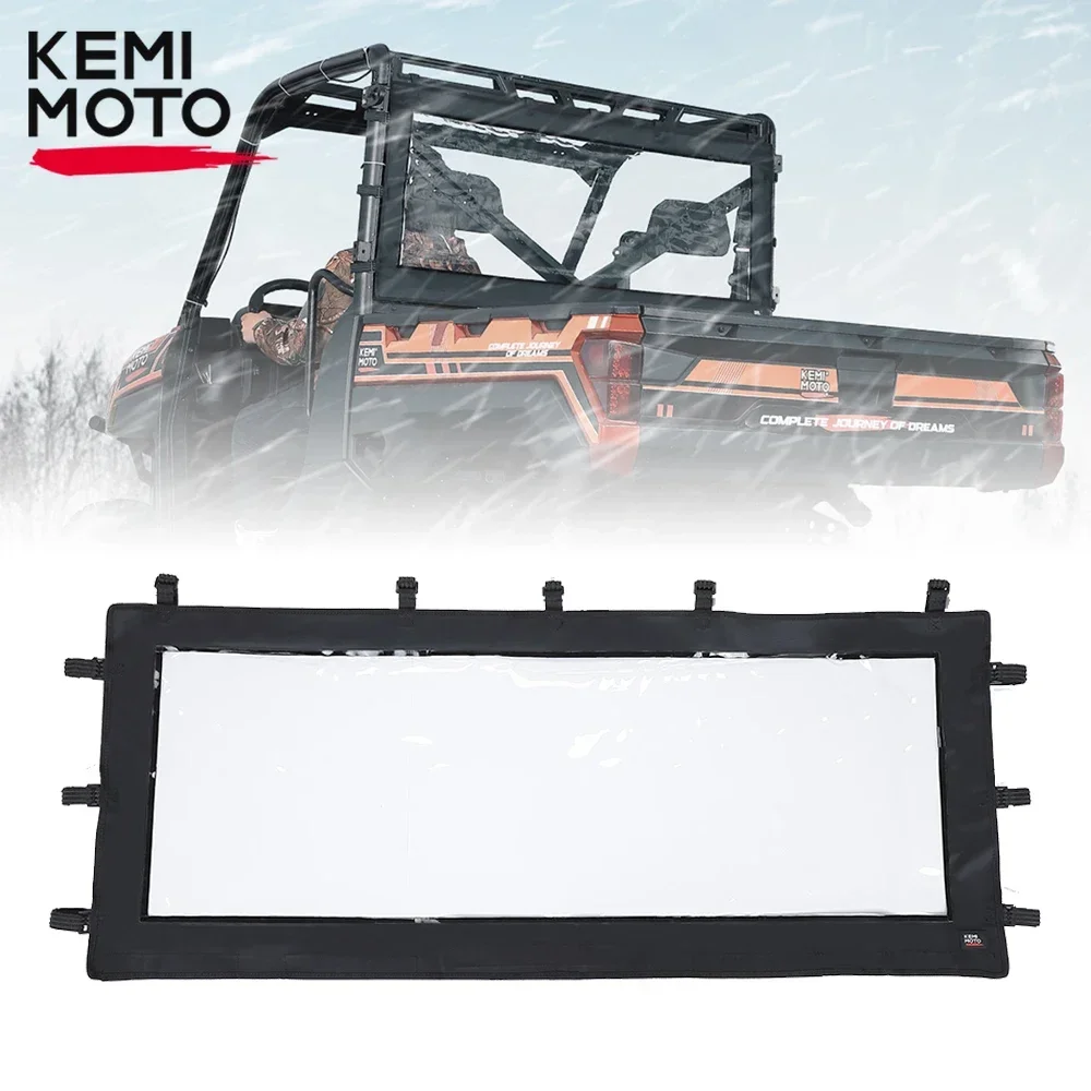 

KEMIMOTO UTV Sunshade Soft Rear Window PVC Back Windshield Compatible with Polaris Ranger XP 1000 / XP 900 / 1000 2023-2024