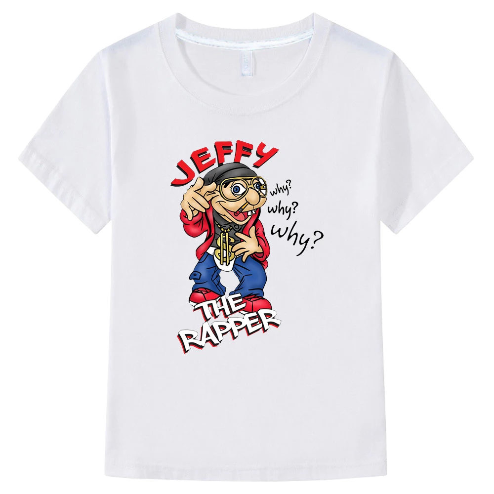 Jeffy Tshirt Funny SML Print T-Shirt  Boys Clothes Kids Kawaii Clothing Girls Children Unisex Tees 100% Cotton Short Sleeve Tops